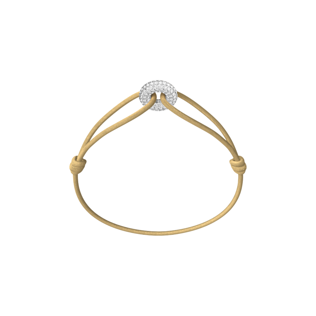Mini Silver Soho Pavé Cord Bracelet