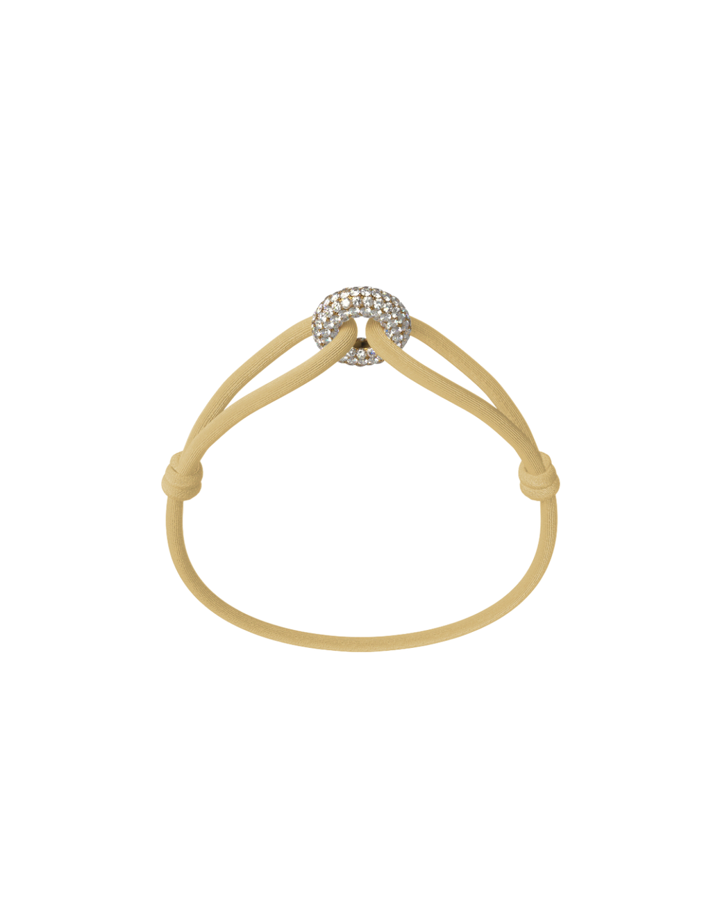 Golden Pave Cord Bracelet with Lab Diamonds