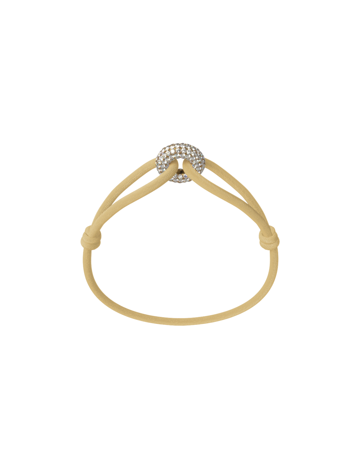 Golden Pave Cord Bracelet with Lab Diamonds