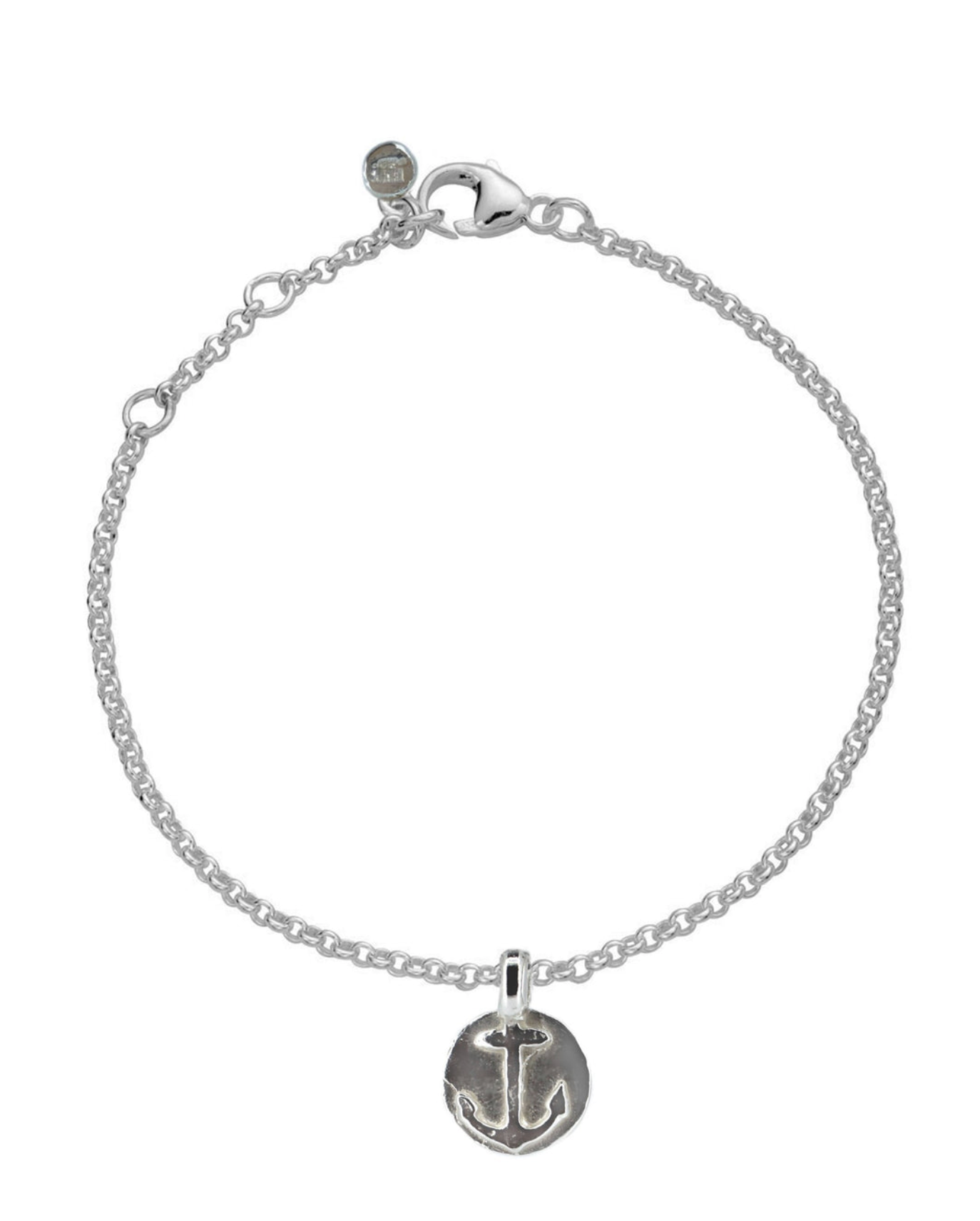 Sterling Silver Anchor Chain Anklet