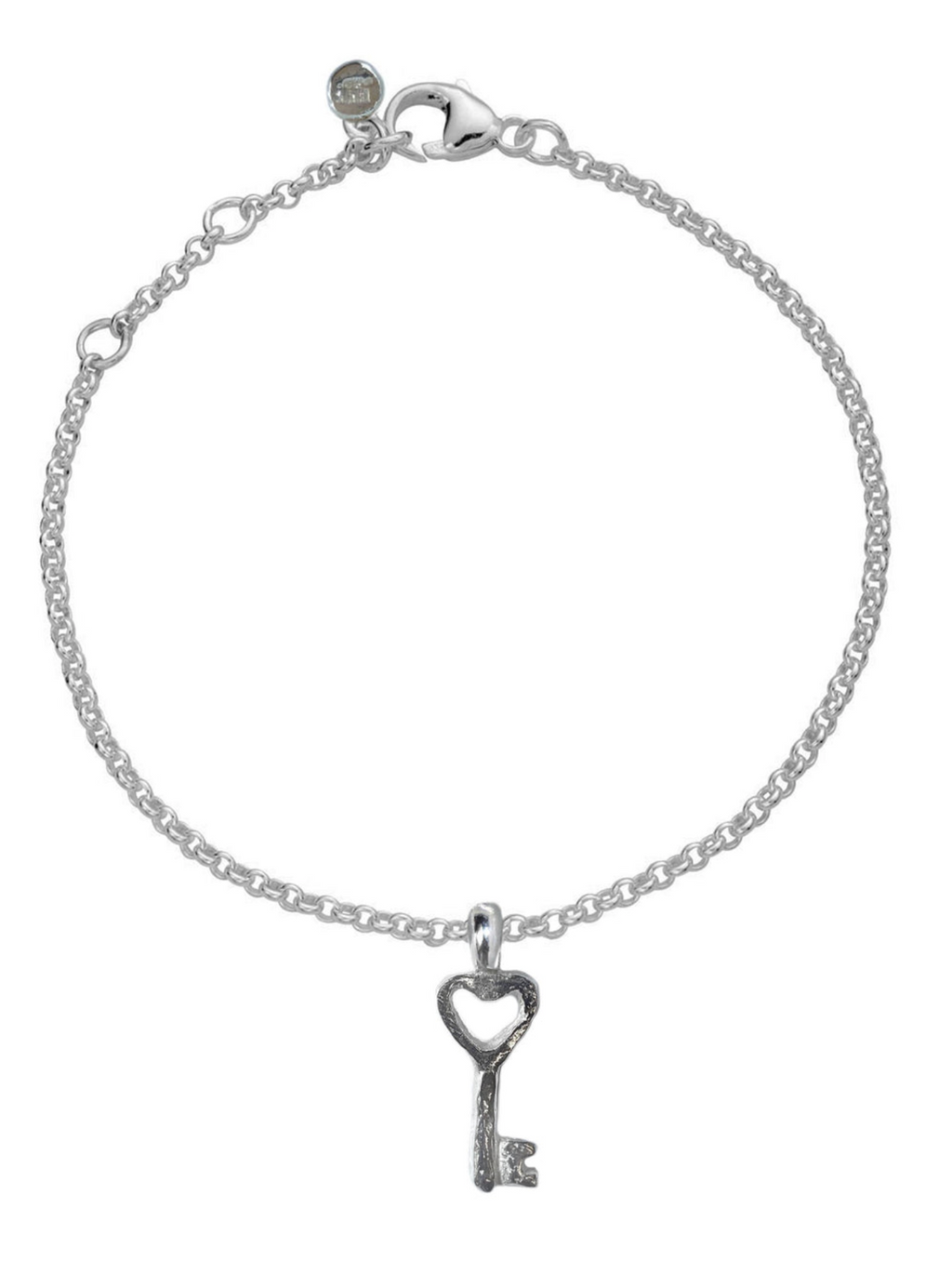 Love Lock Sterling Silver Anklet