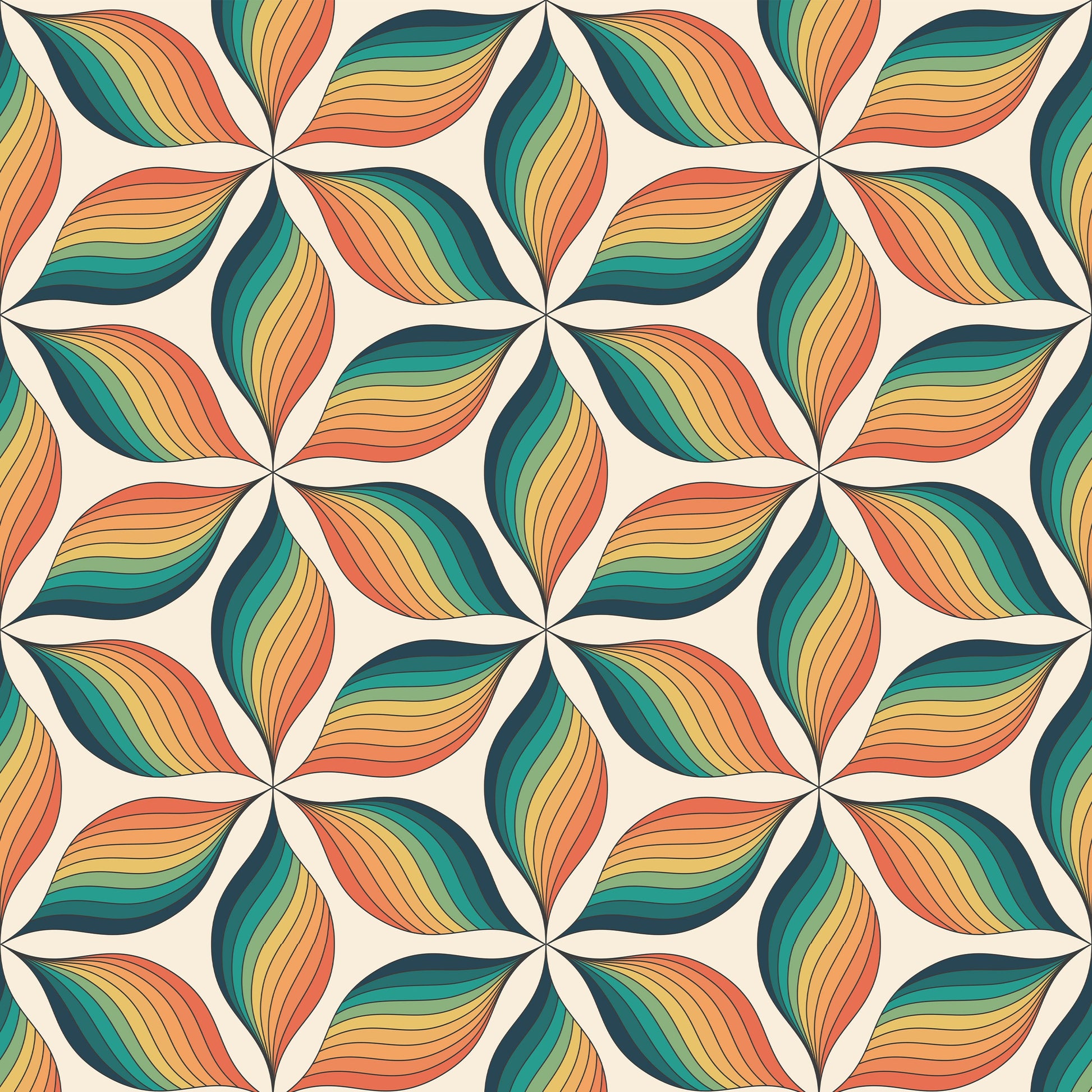 Selma Retro Geometric Pattern Cushion Cover