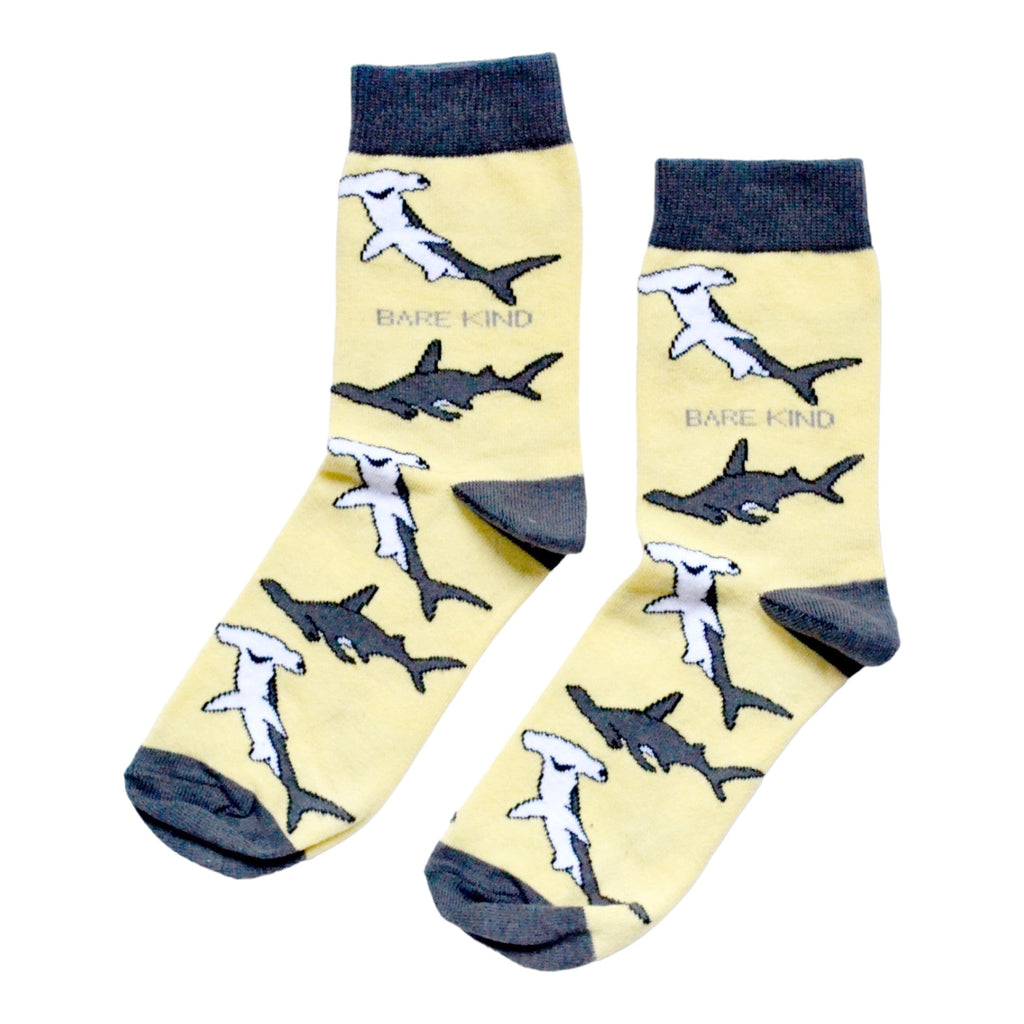 Save the Sharks Bamboo Socks in Yellow