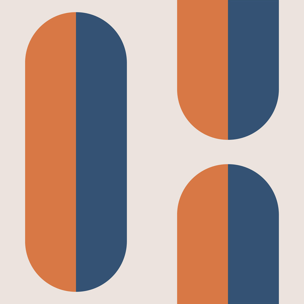 Sherbert Geometric Pill Wallpaper