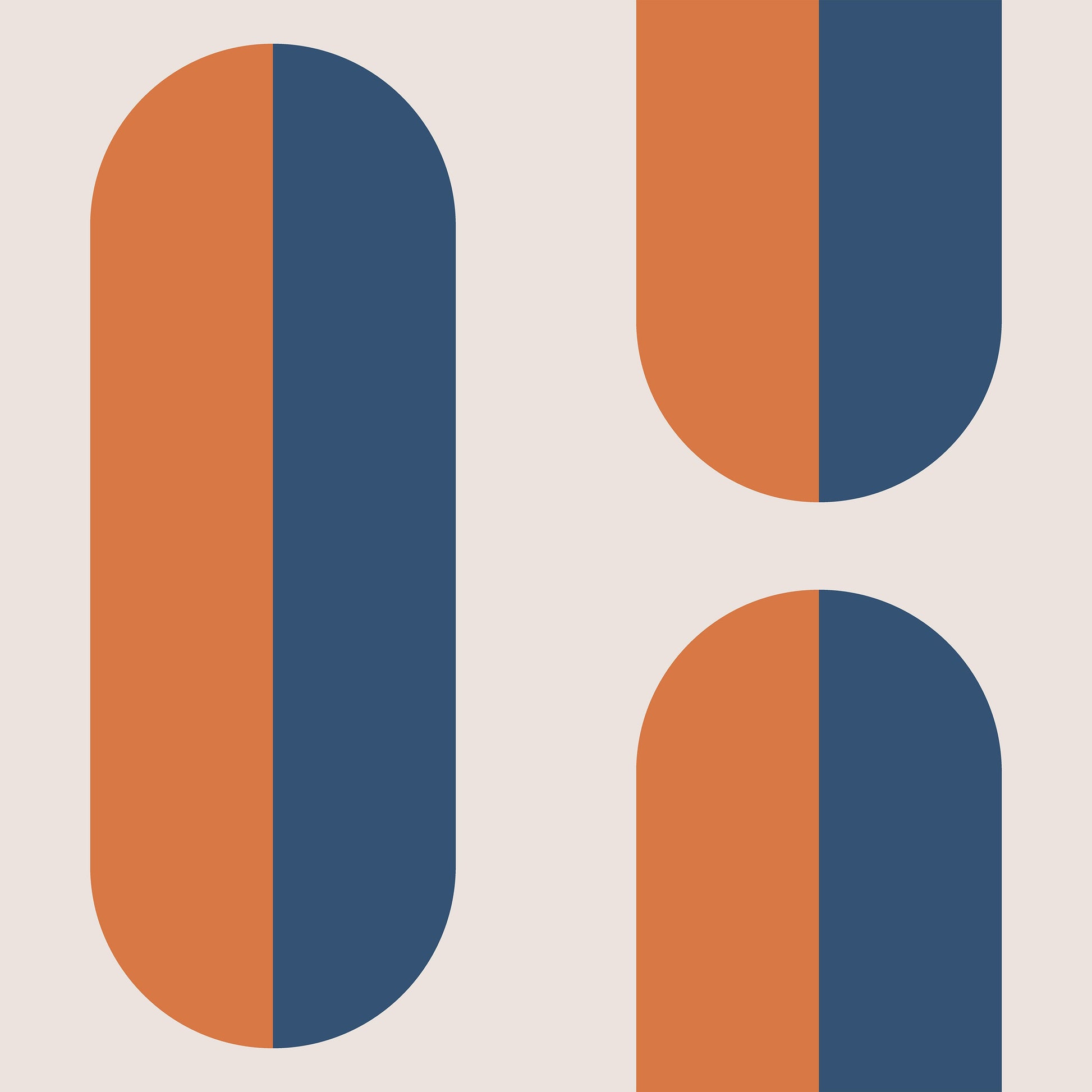 Sherbert Geometric Pill Wallpaper