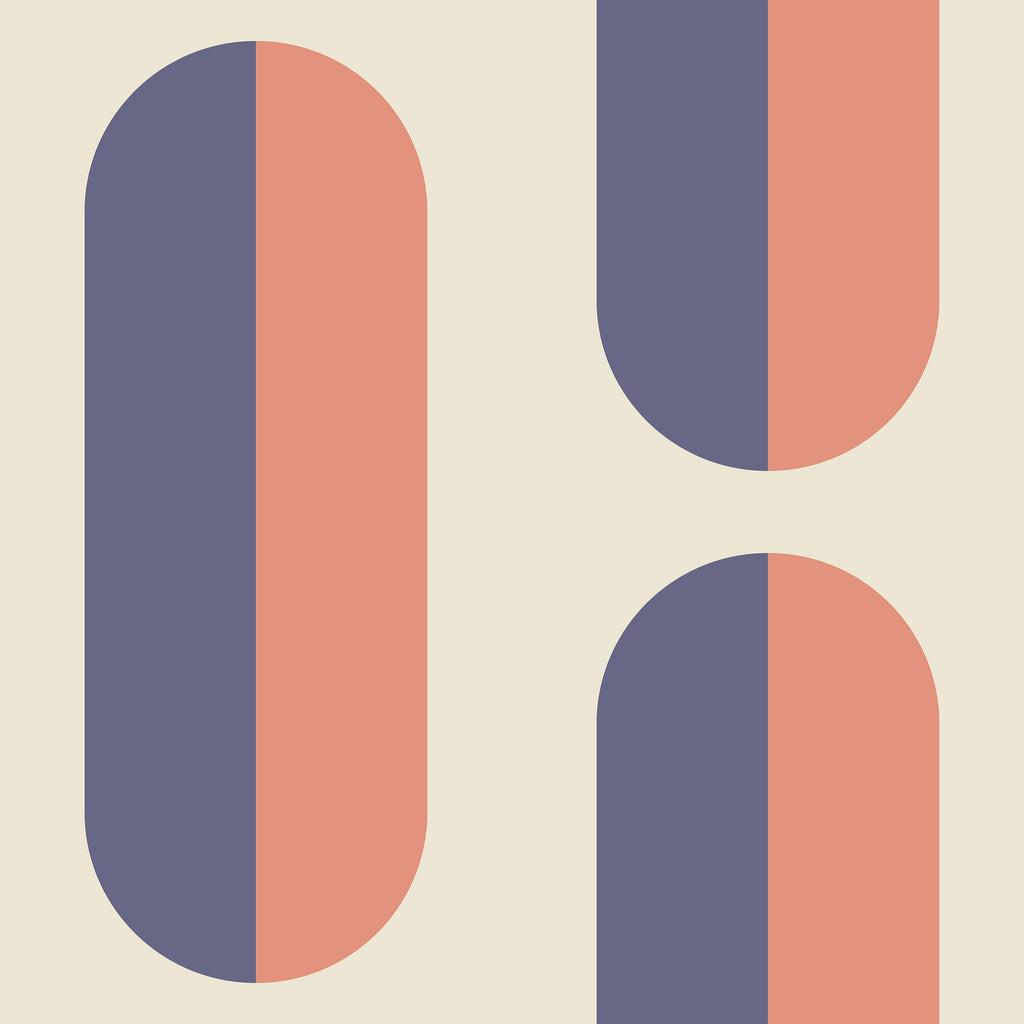 Sherbert Geometric Pill Wallpaper