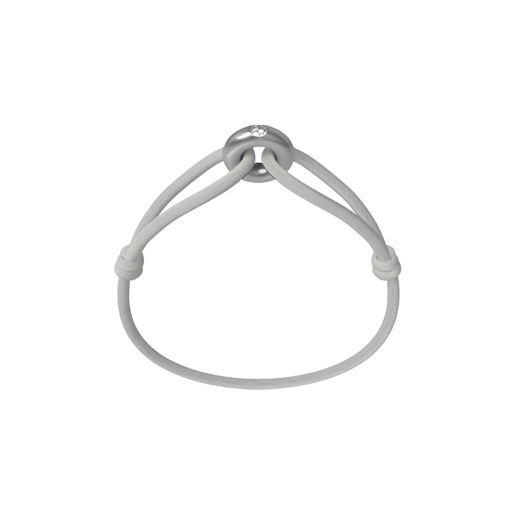 Silver Soho Diamond Cord Bracelet