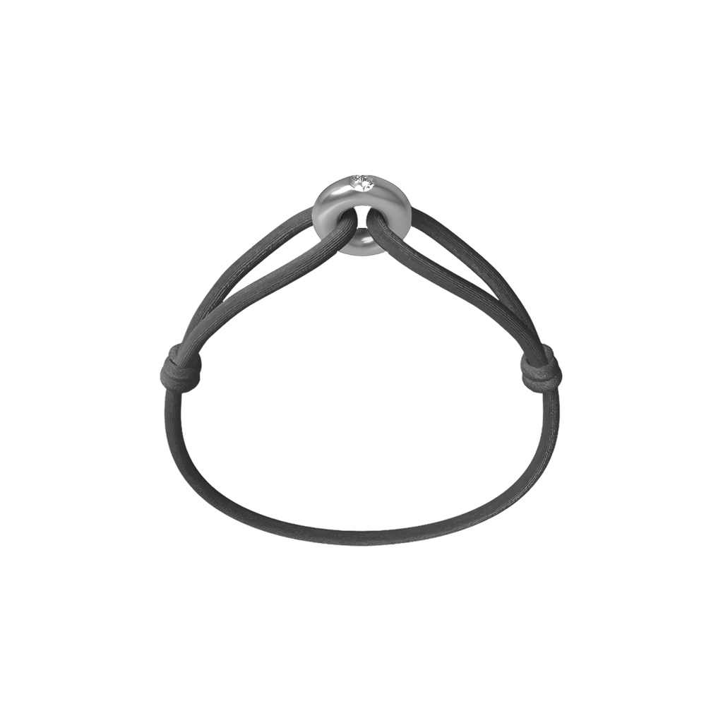 Silver Soho Diamond Cord Bracelet