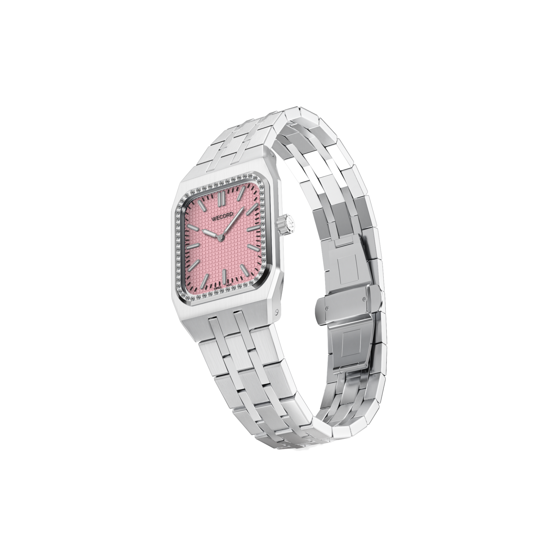 Small Diamond Watch in Stainless Steel