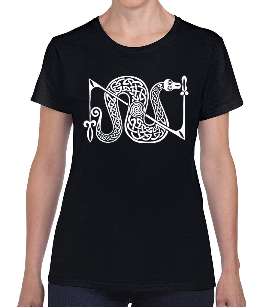 Ladies Pictish Snake And Z Rod  T-shirt
