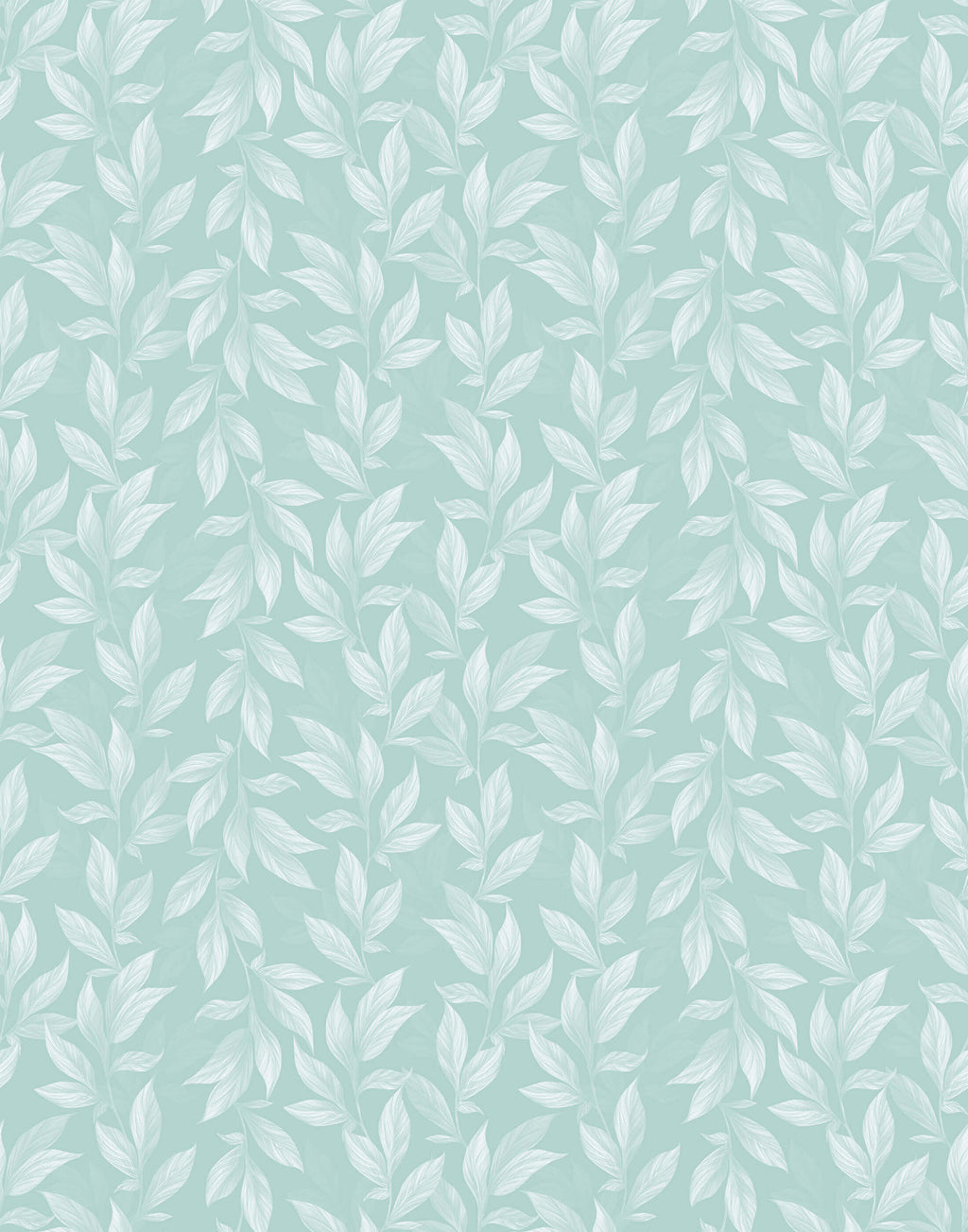 Vine Tropical Wallpaper in Soft Pastel