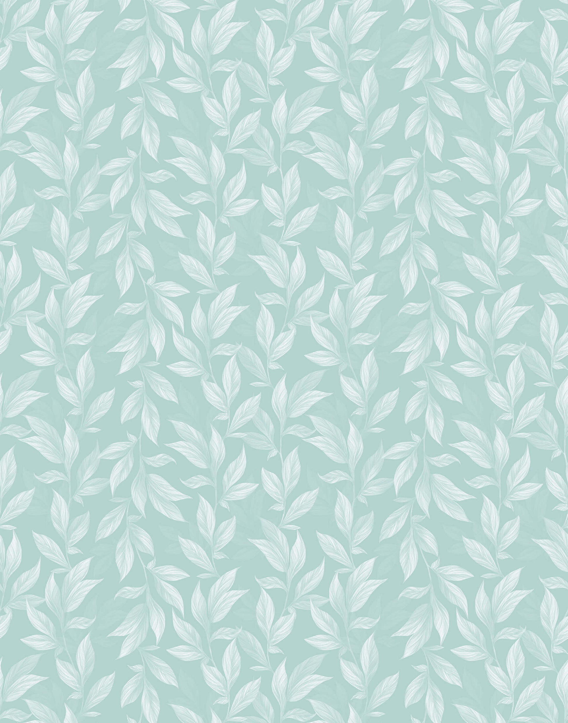 Vine Tropical Wallpaper in Soft Pastel