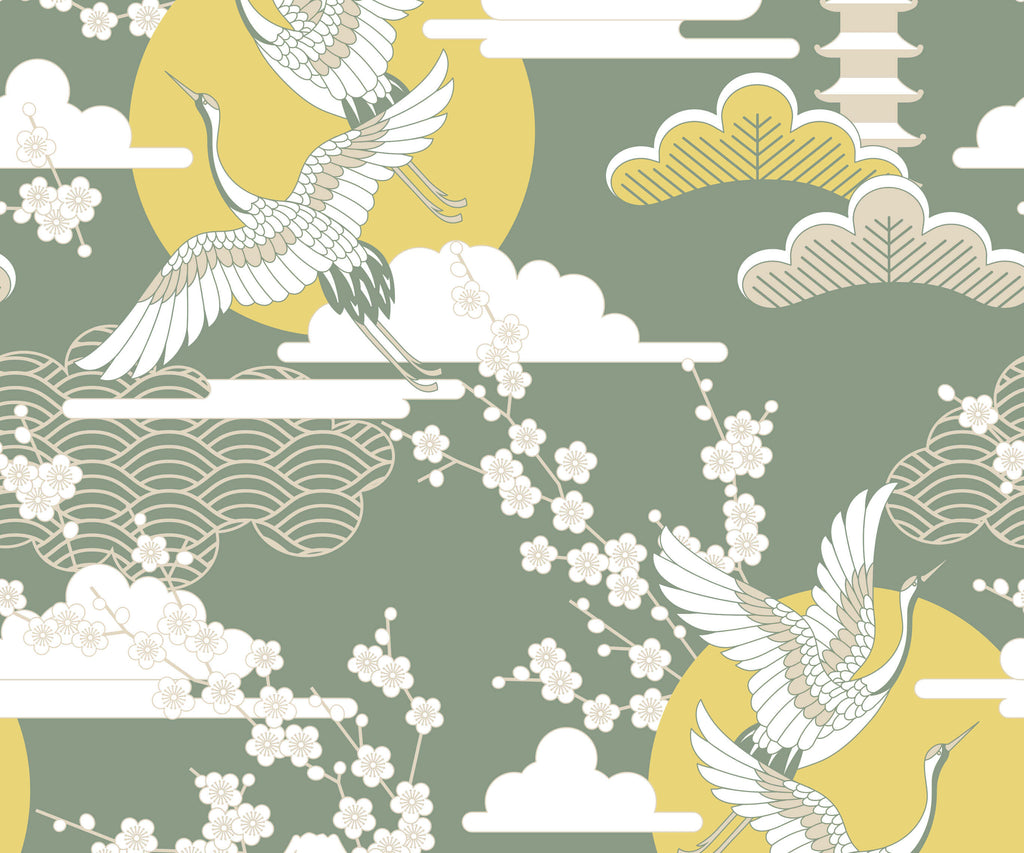 Sola Red Crowned Crane Wallpaper