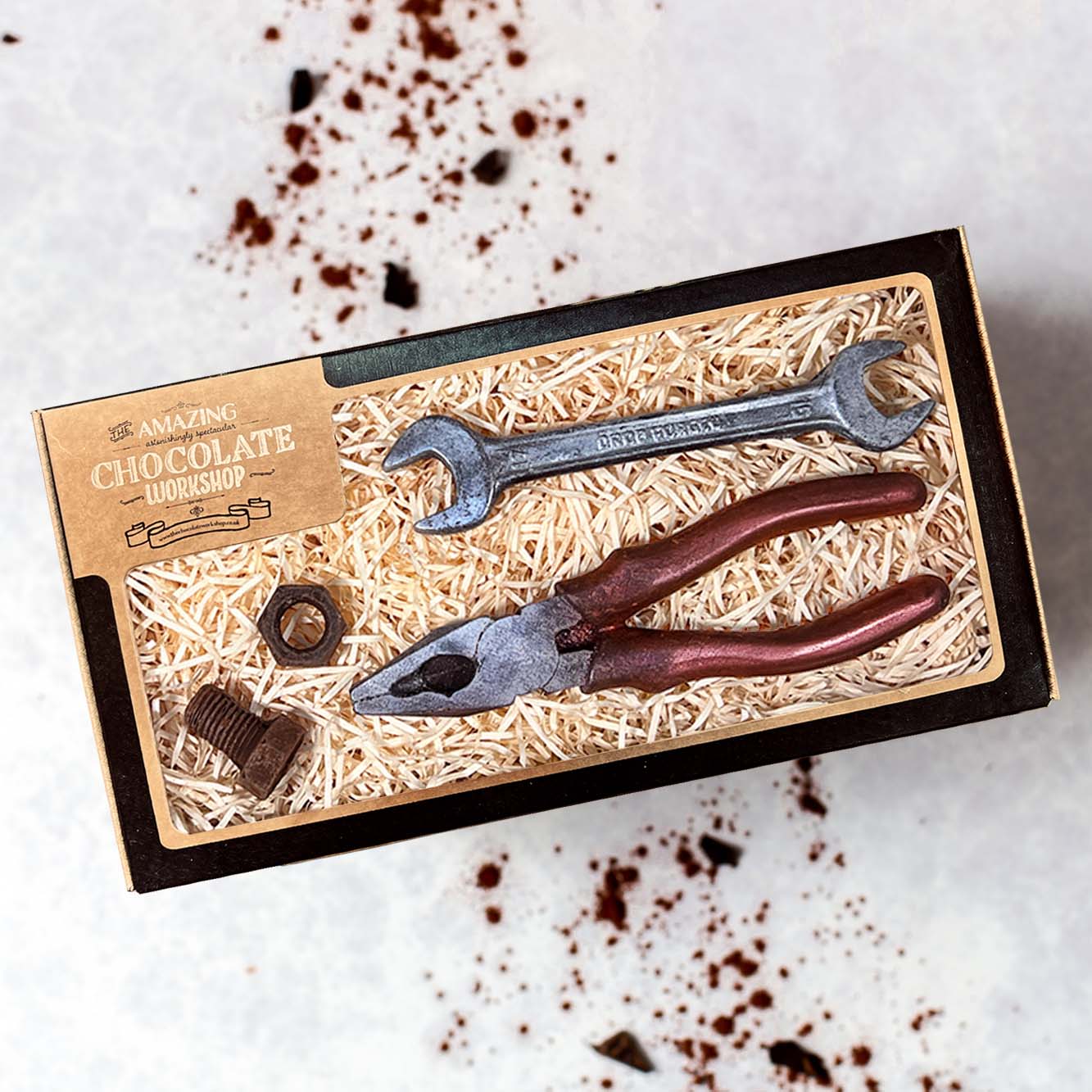 Chocolate Tools Gift Box Spanner Plier Nut and Bolt