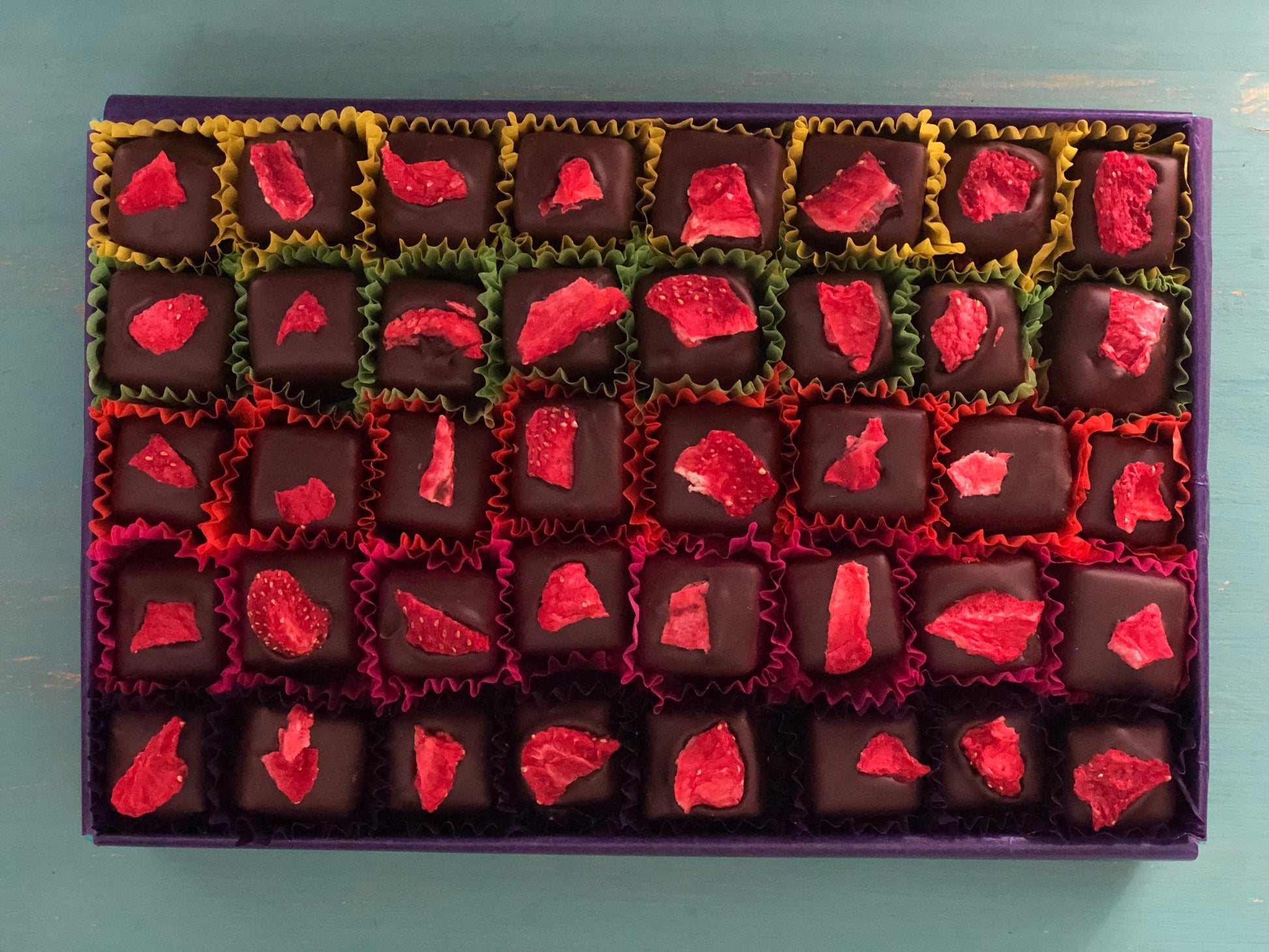 Strawberry and Black Pepper Dark Chocolate Ganache