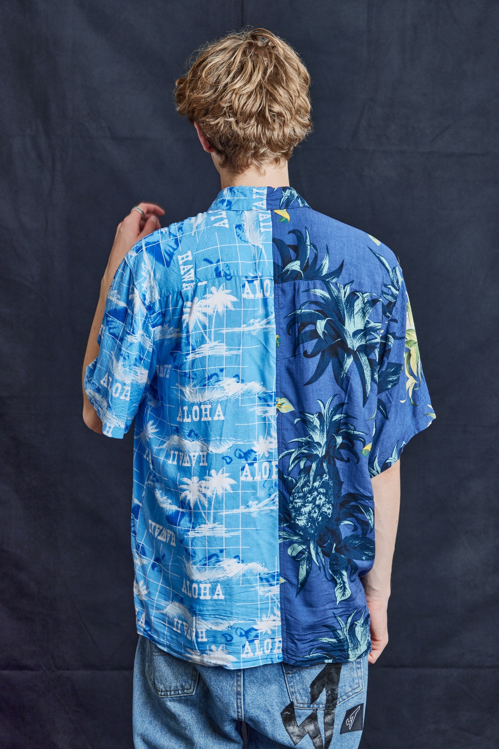 50/50 Hawaiian Shirt Aloha Vintage Cotton