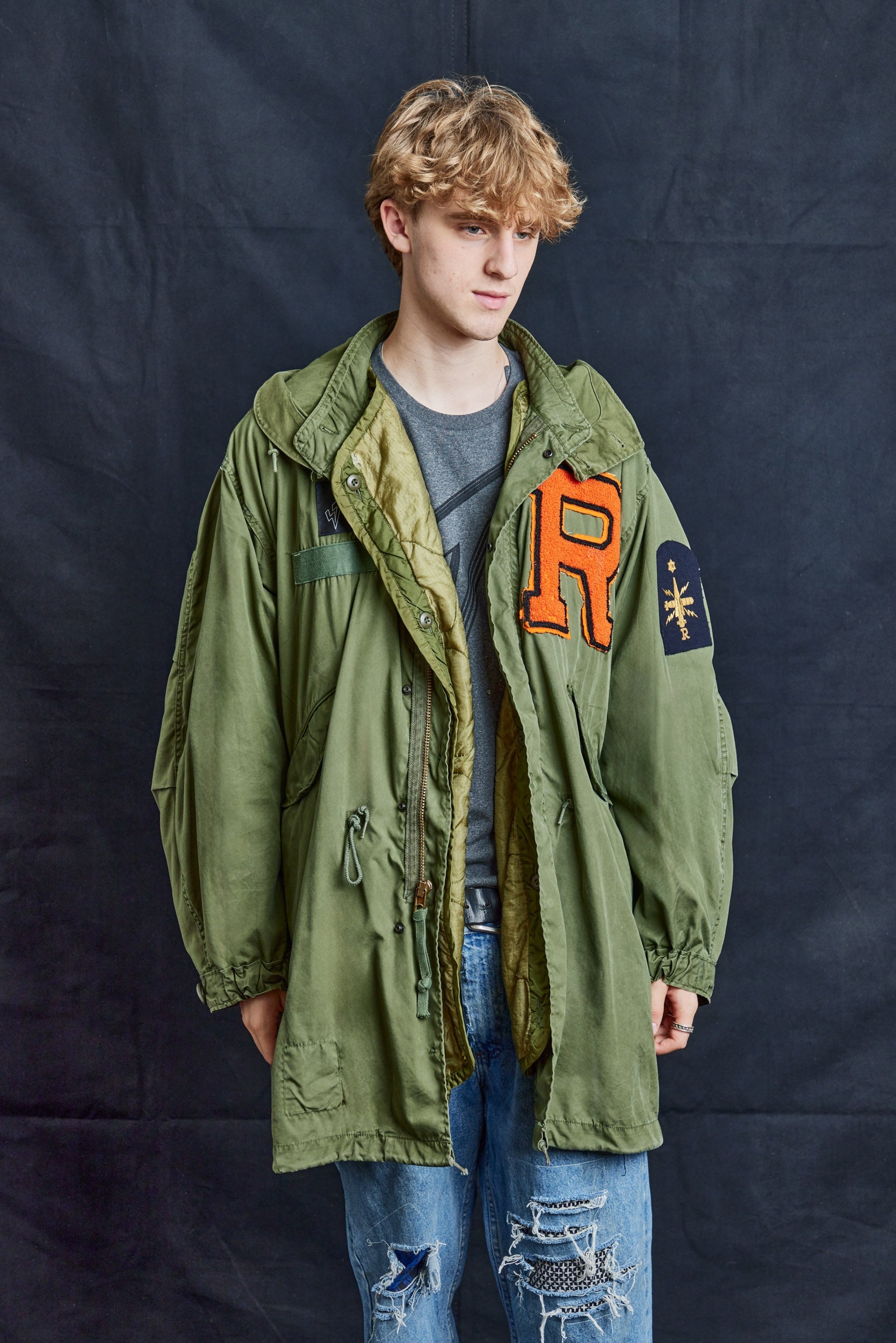 Orange R Vintage Fishtail Parka