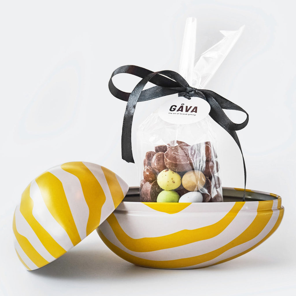 Zebran Striped Easter Egg Tin Reusable