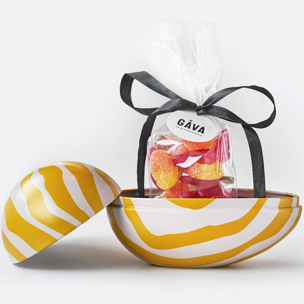 Zebran Striped Easter Egg Tin Reusable