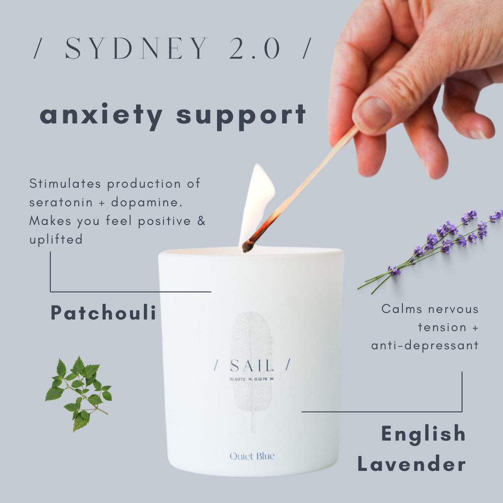 Sydney 2.0 Patchouli and English Lavender Wellbeing Candle