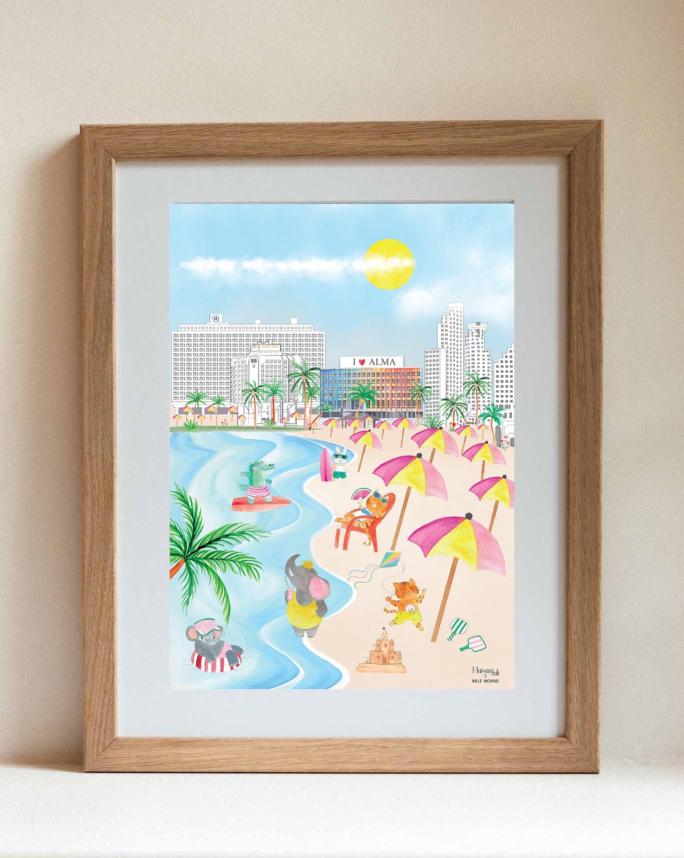 Tel Aviv Beach Print for Girls
