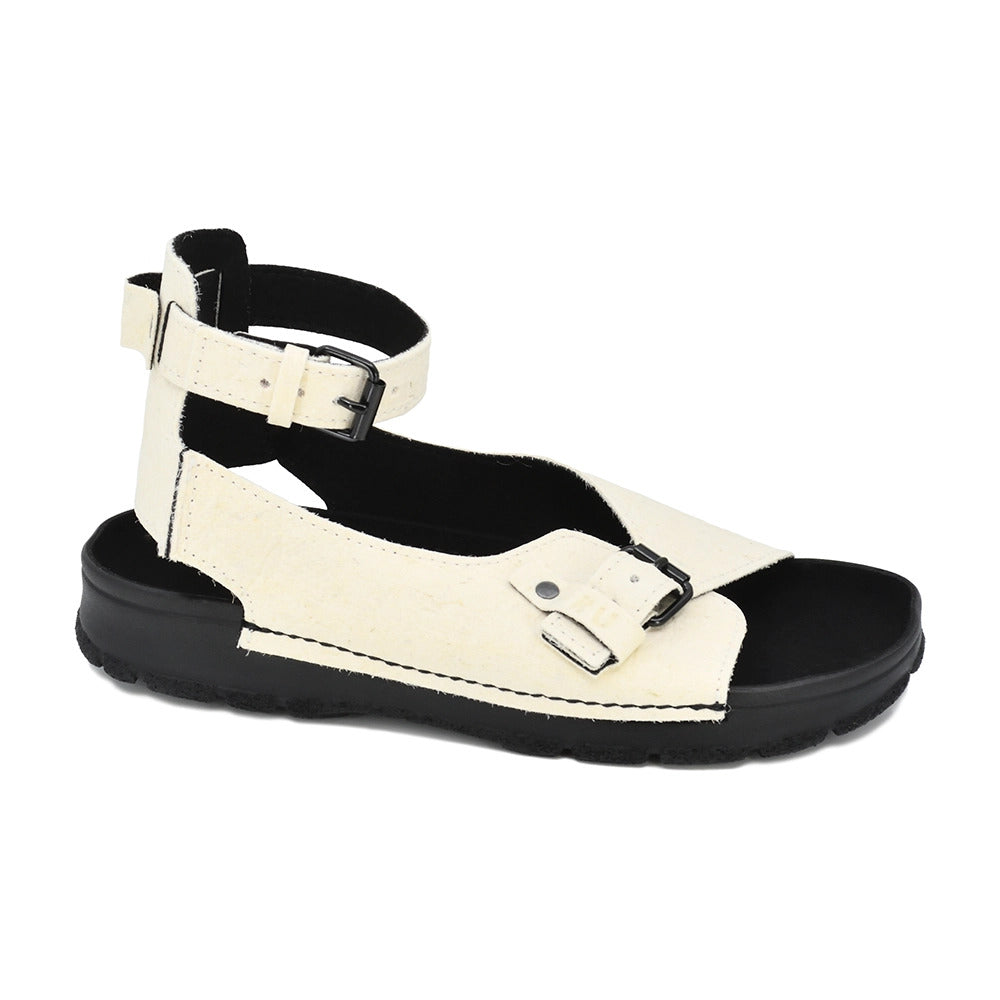 TOKU Vegan Athens Sandals - Eco-Friendly Piñatex Footwear by Designer Piibe Tomp by Omaking at www.brixbailey.com