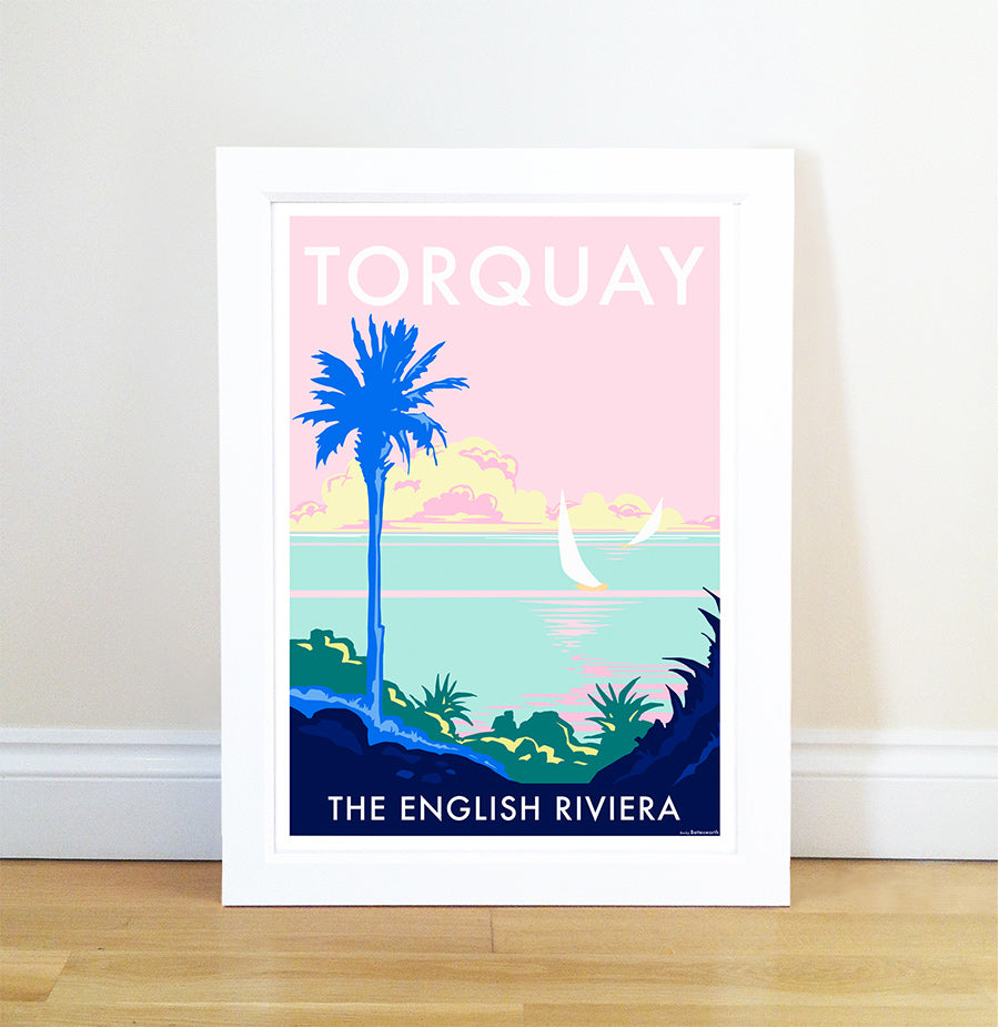 Torquay Palm Vintage Seaside Print