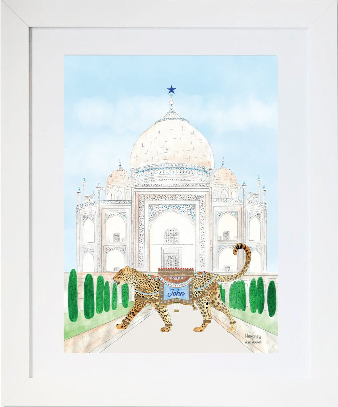 The Leopard of the Taj Mahal Boys Wall Art Print