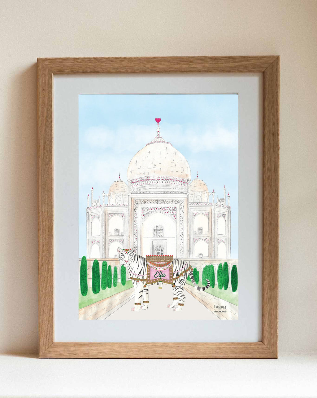 Tiger of the Taj Mahal Girls Art Print
