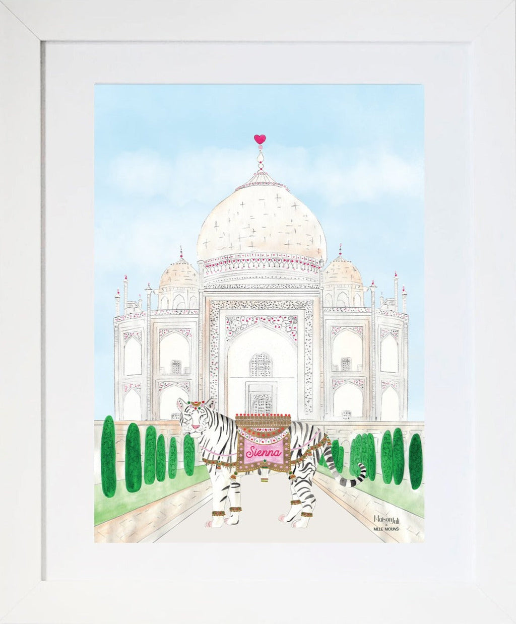Tiger of the Taj Mahal Girls Art Print