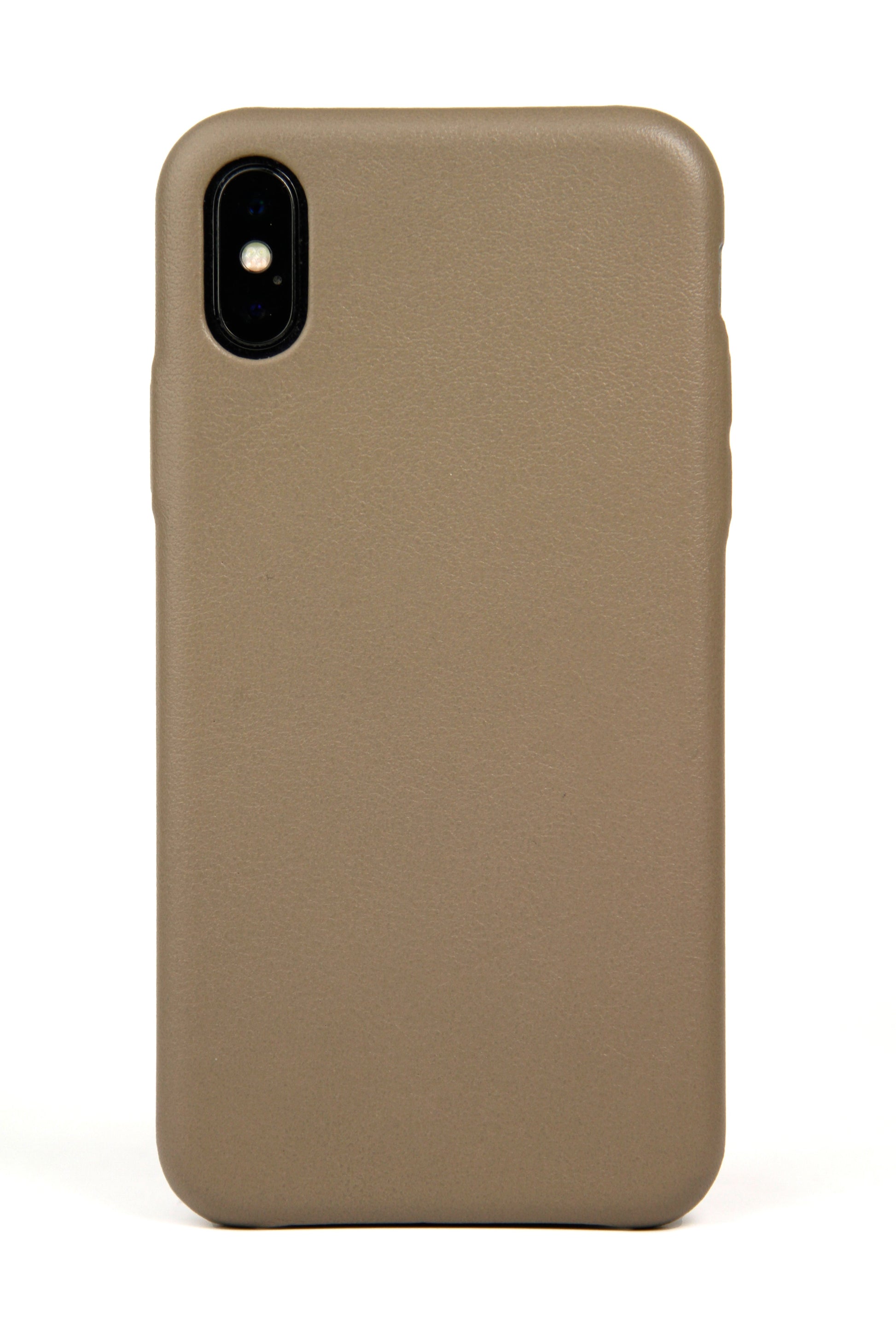 Taupe Leather iPhone X Case