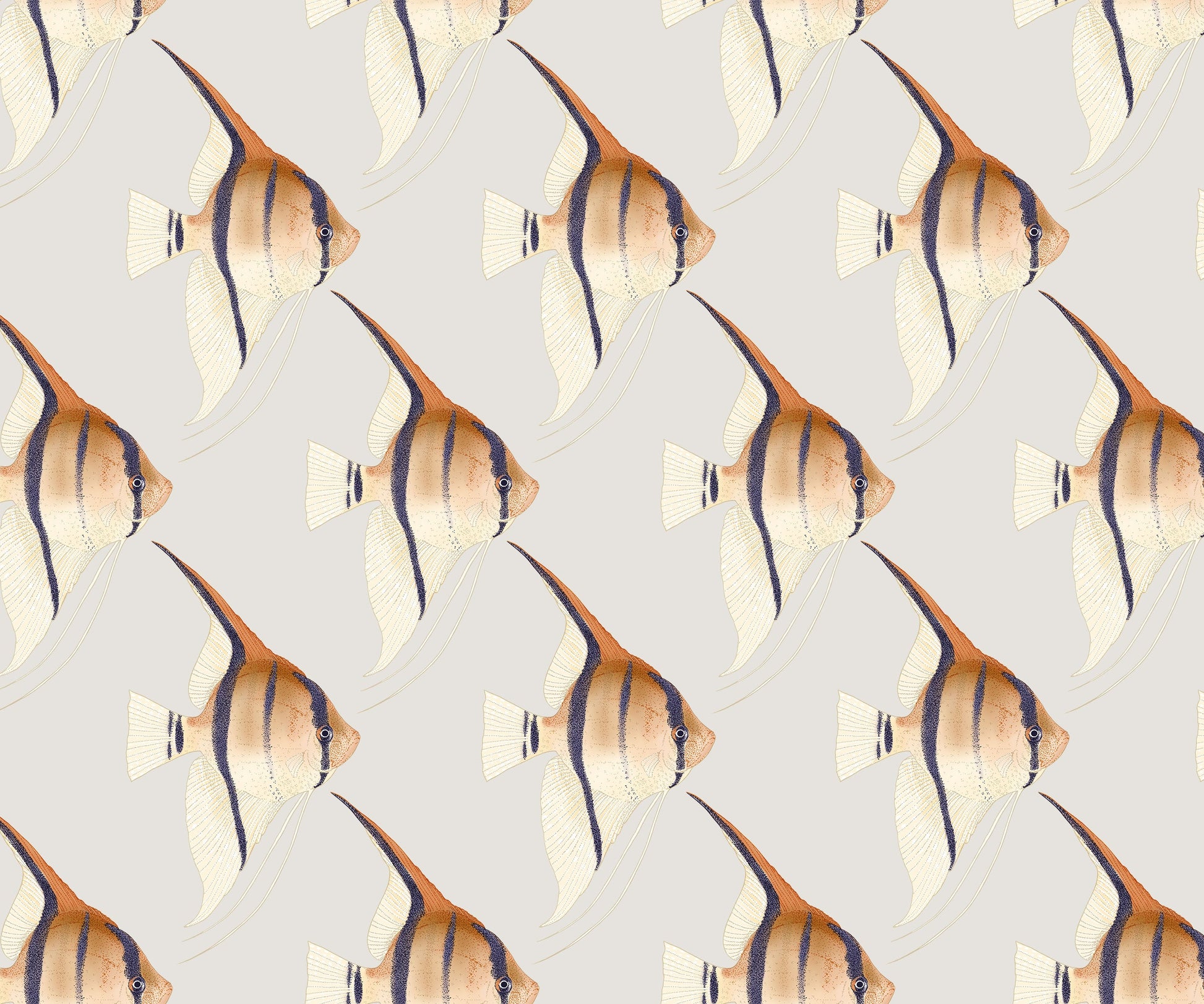Geometric Angelfish Design Print