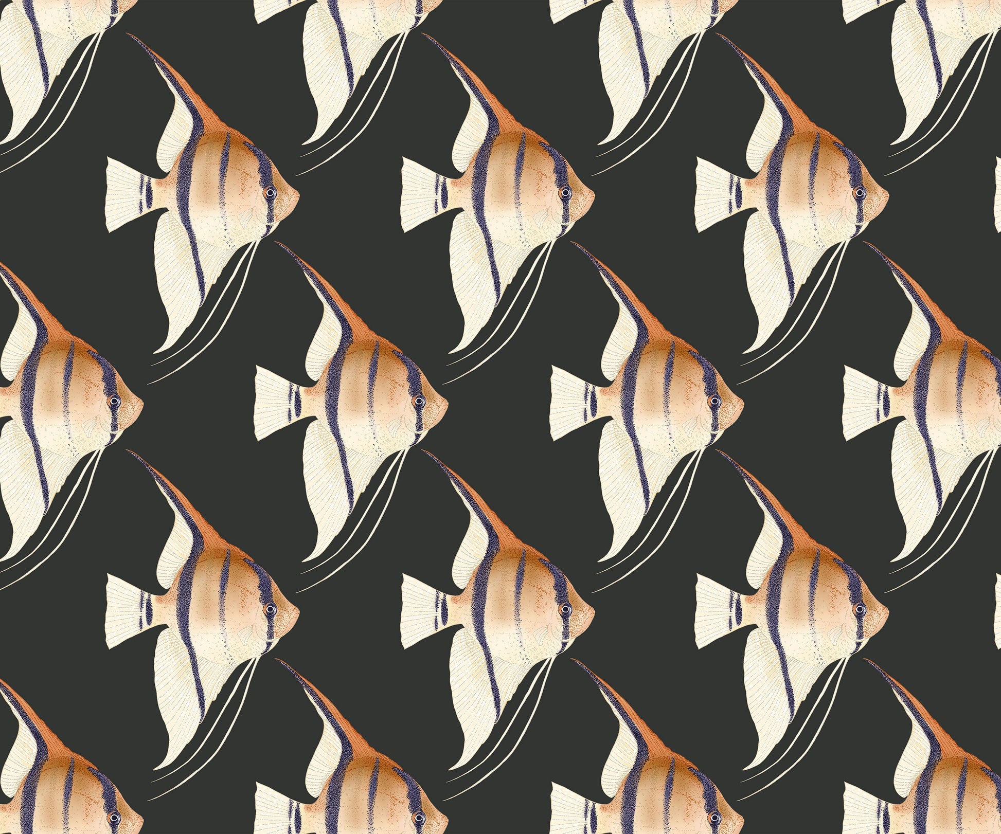 Geometric Angelfish Design Print