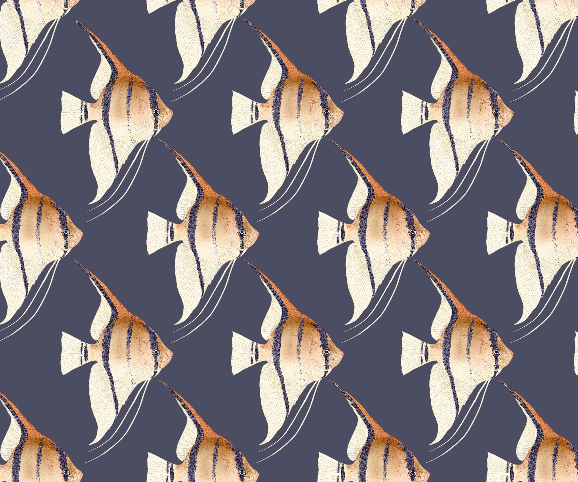 Geometric Angelfish Design Print