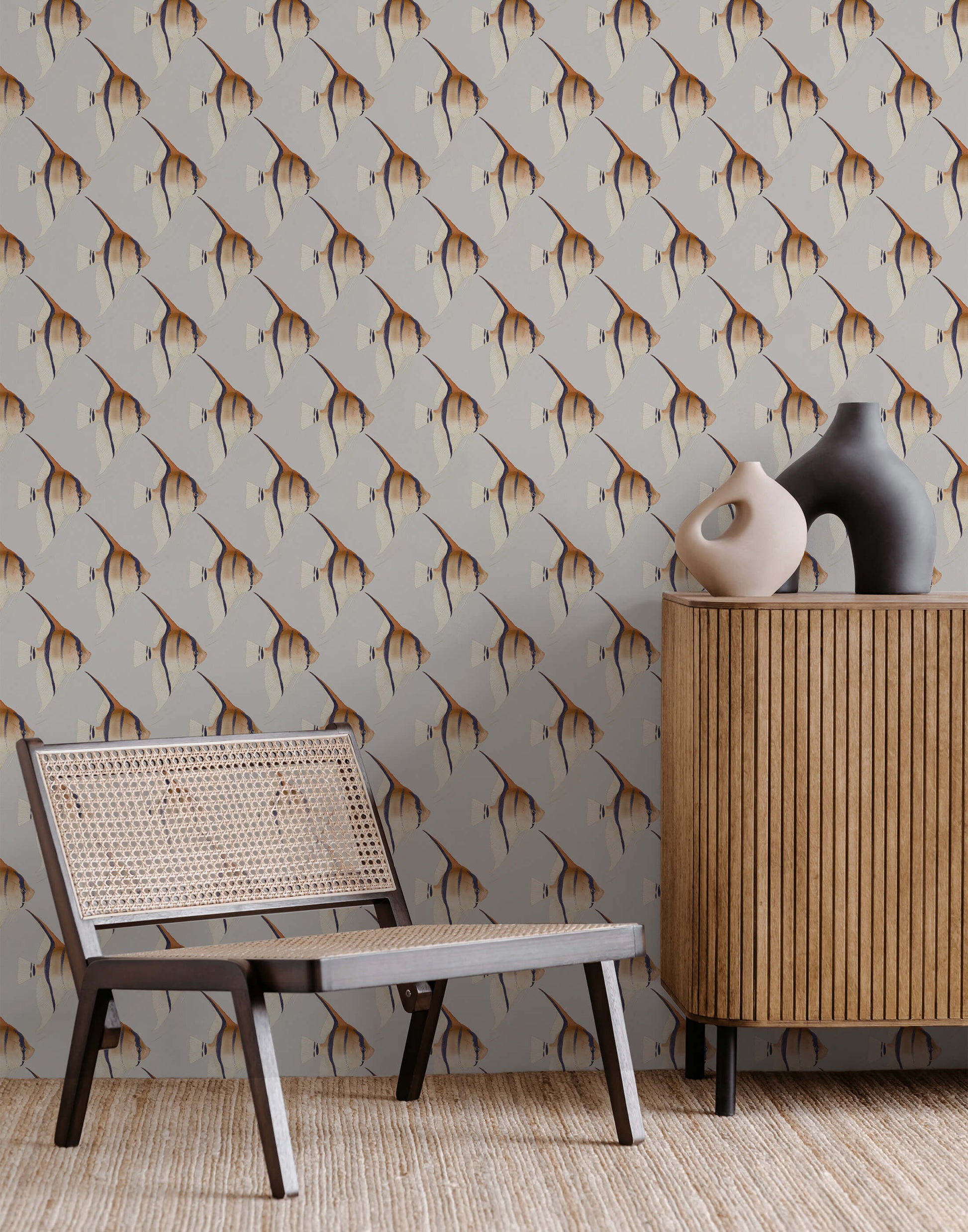 Geometric Angelfish Design Print