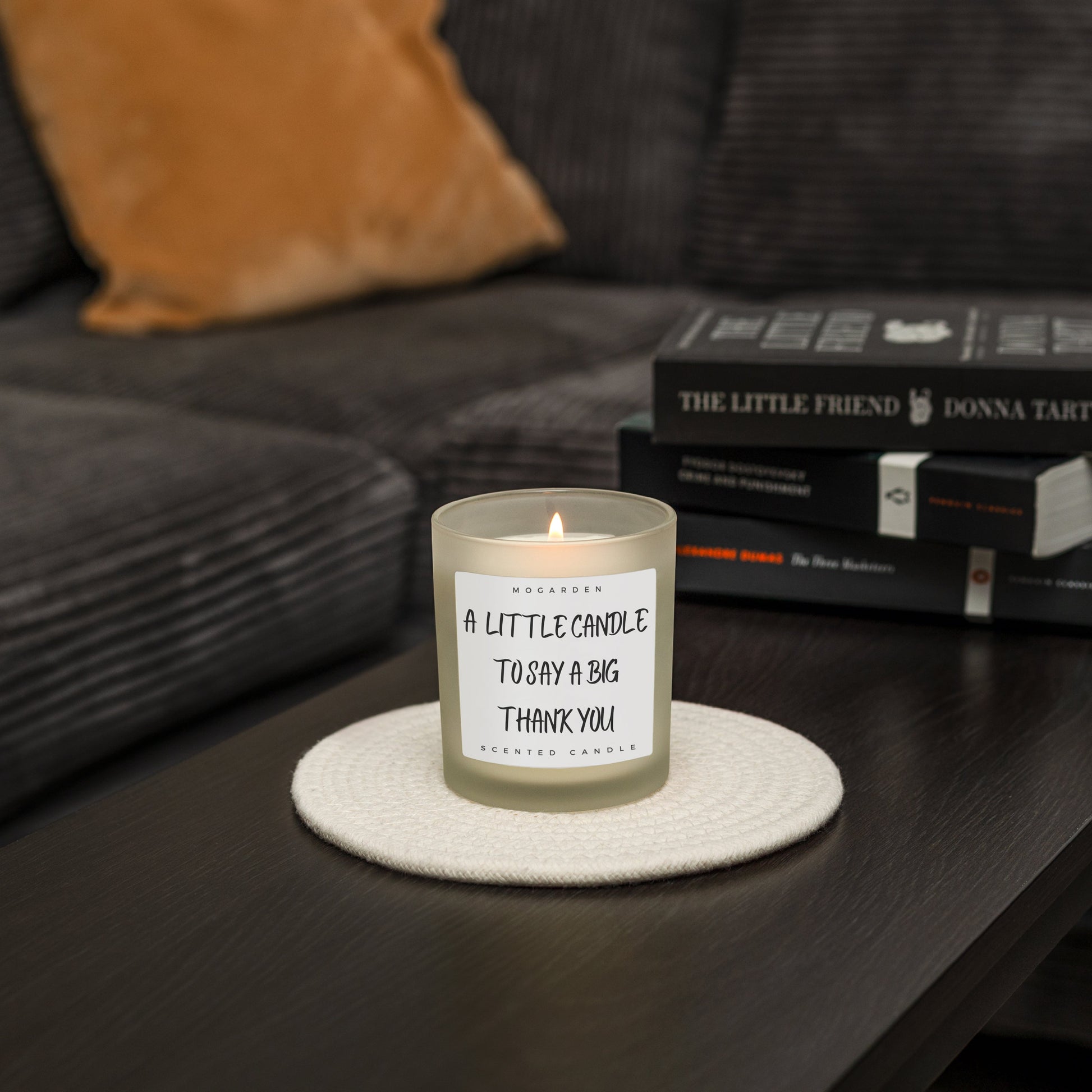 Vanilla Amber Thank You Candle Natural Soy 220g