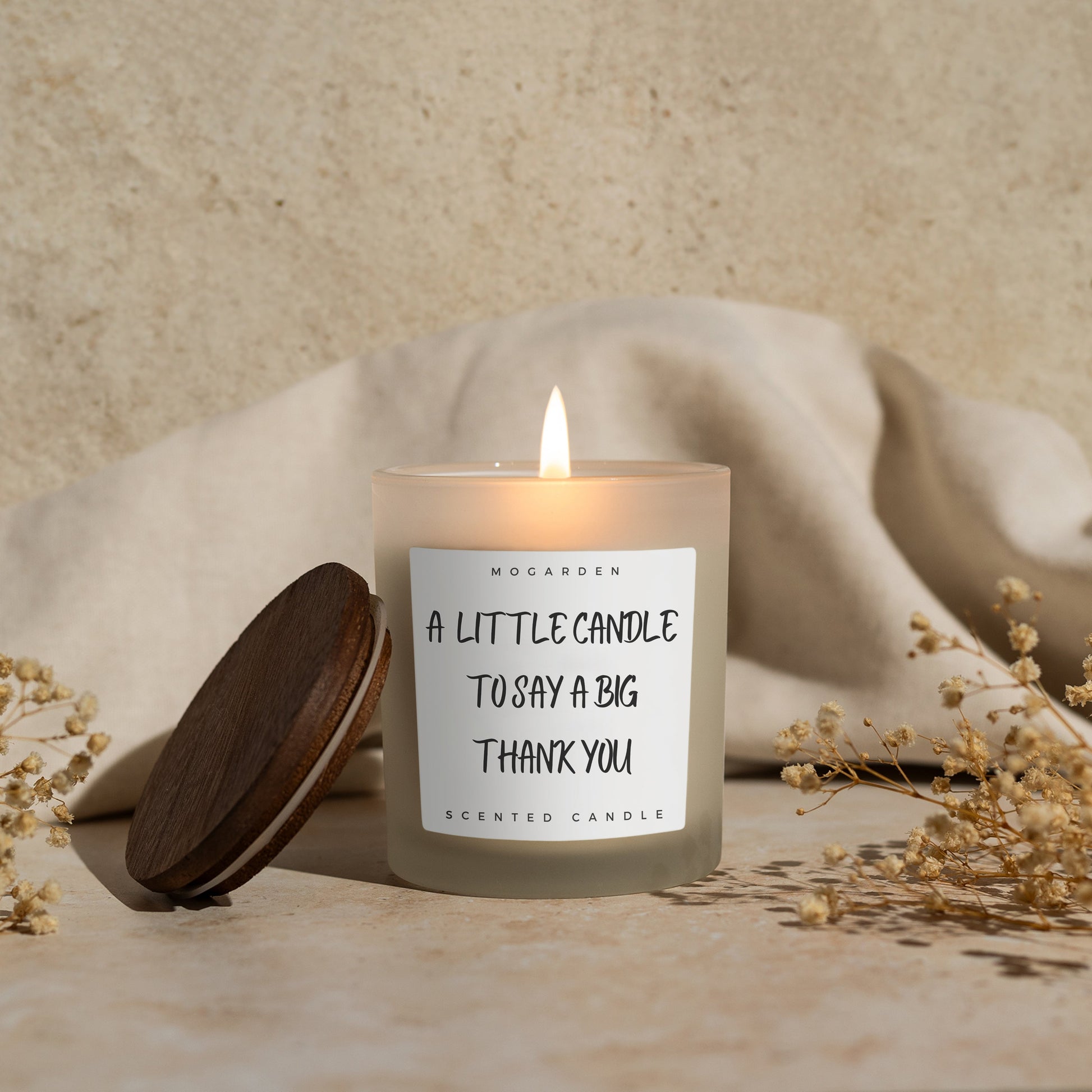 Vanilla Amber Thank You Candle Natural Soy 220g