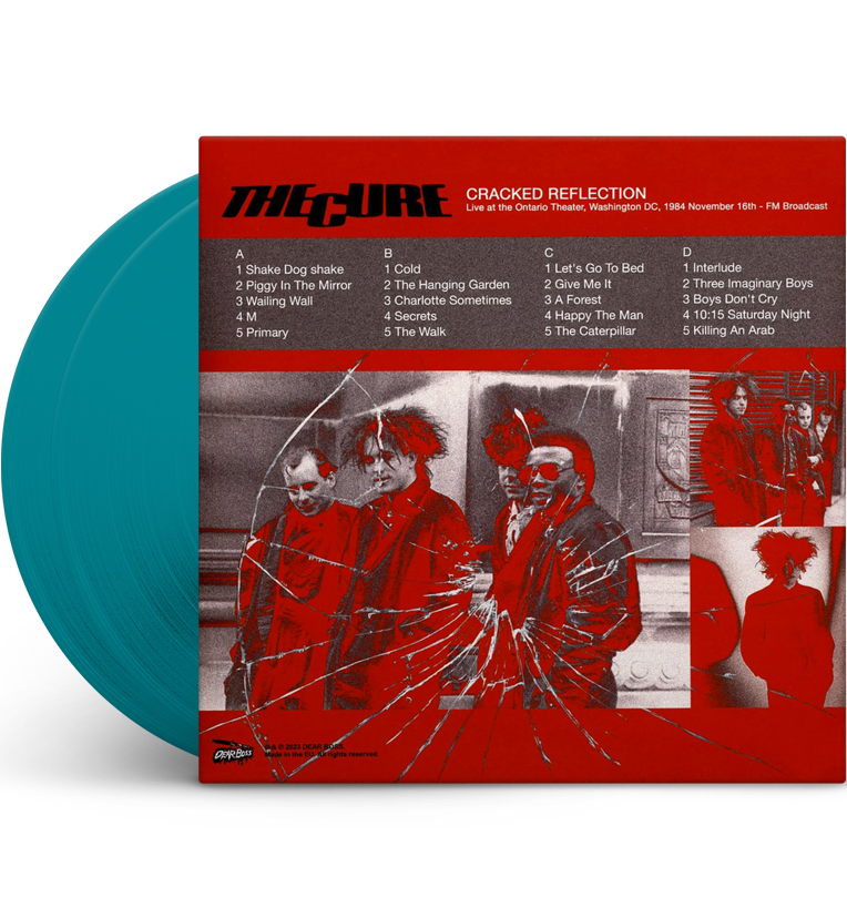 The Cure Cracked Reflection Live in Washington DC 1984 Limited Edition Transparent Teal Vinyl Double LP