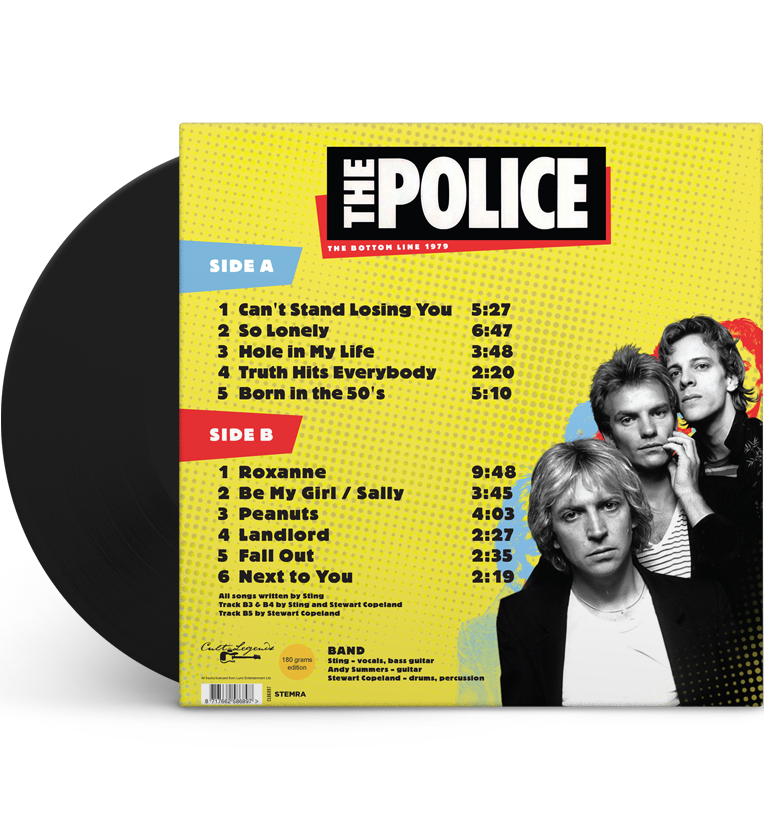 The Police Bottom Line 1979 12 Inch Album 180g Vinyl