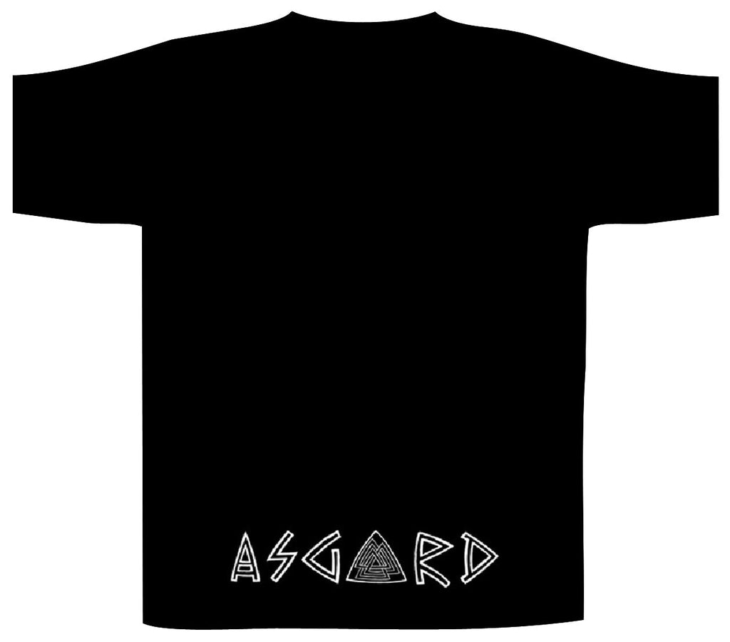 Viking Heart Red & Grey Unisex Black T-shirt