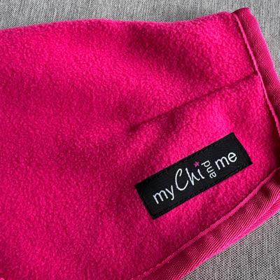Tiny Toastie Water Repellent Fleece Dog Coat in Hot Pink