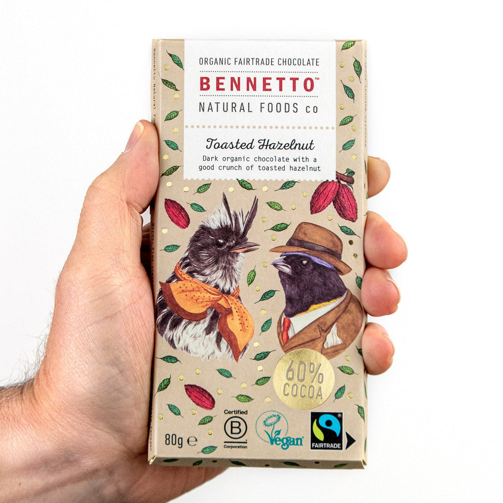 Toasted Hazelnut Dark Chocolate Bar