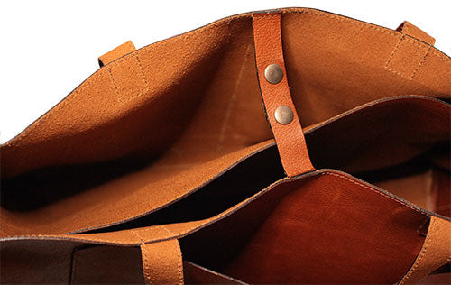 Leather Tote Bag for Work and Travel