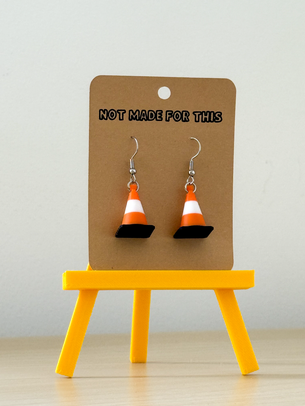 Traffic Cone Dangling Earrings