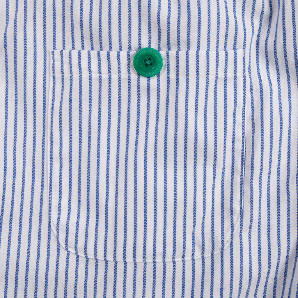 Women Monk Seal Loungers Blue Striped