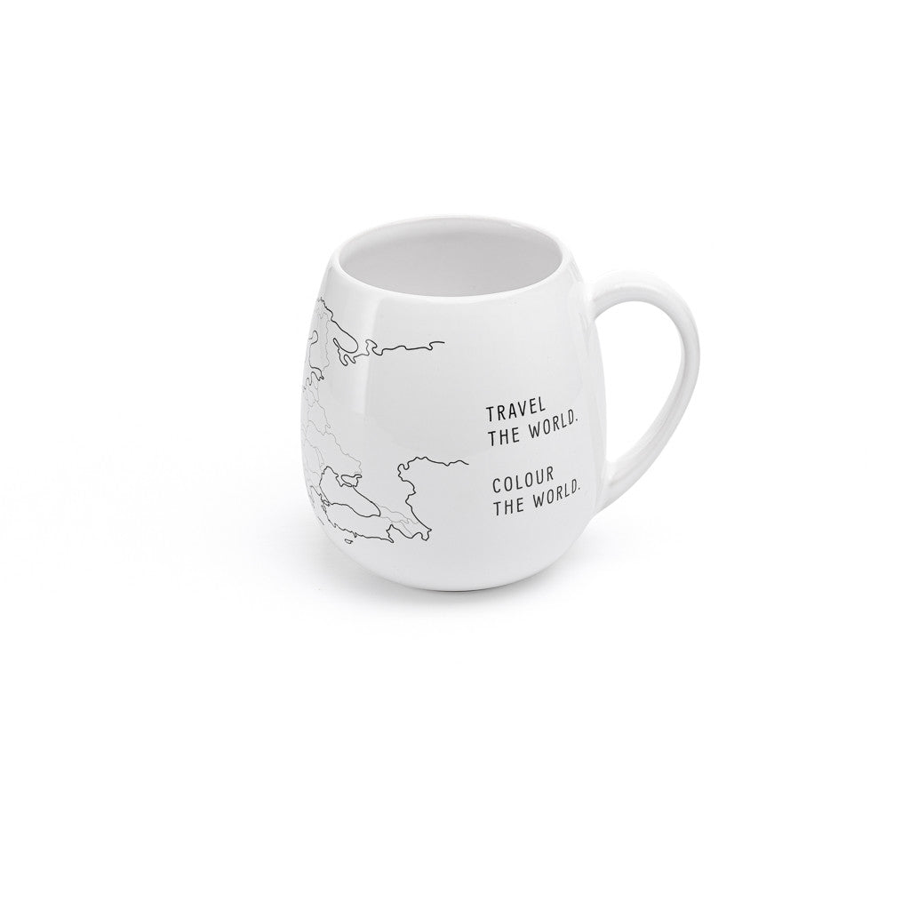 Europe Map Colour In Travel Mug