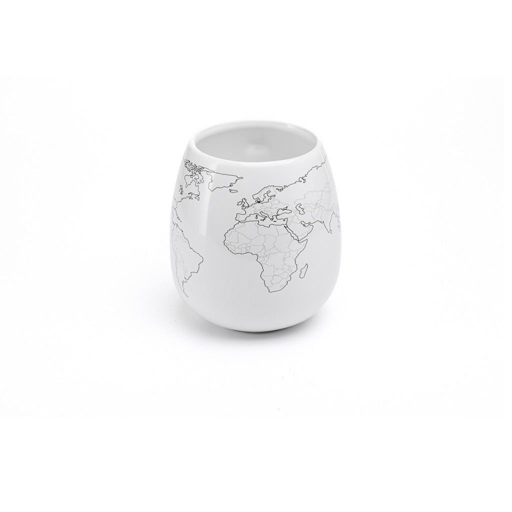 World Map Colour In Mug with Ceramic Pen