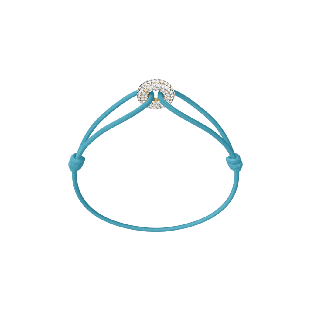 Mini Golden Soho Pave Cord Bracelet