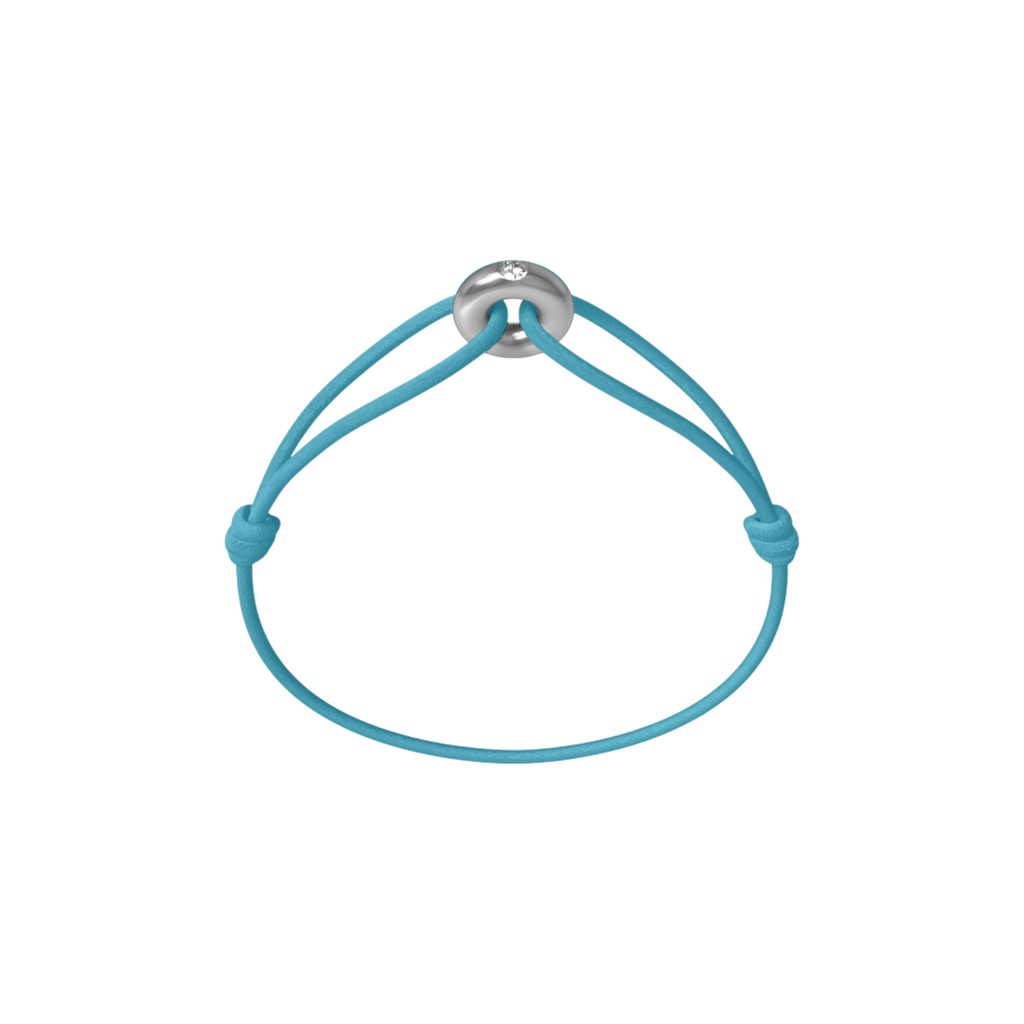 Mini Silver Diamond Cord Bracelet