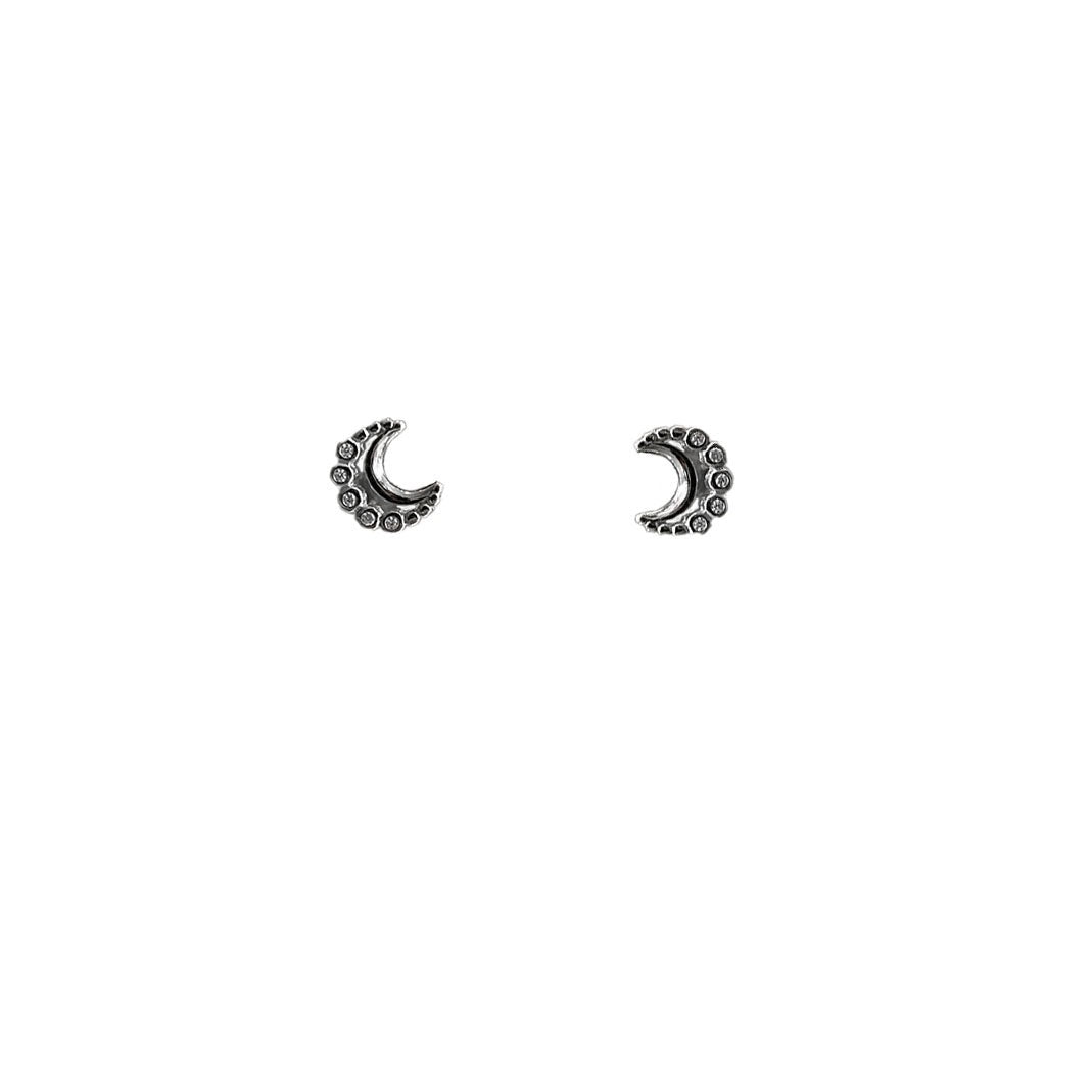 Celestial Moons Sterling Silver Studs